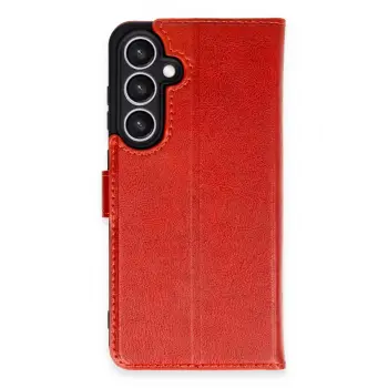 Lopard Samsung Galaxy S24 Fe Kılıf Trend S Plus Kapaklı Kılıf - Kırmızı