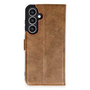 Lopard Samsung Galaxy S24 Fe Kılıf Trend S Plus Kapaklı Kılıf - Taba