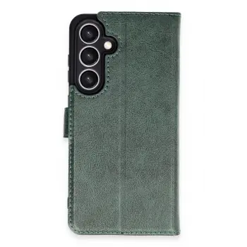 Lopard Samsung Galaxy S24 Fe Kılıf Trend S Plus Kapaklı Kılıf - Yeşil