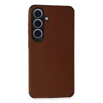 Lopard Samsung Galaxy S24 Kılıf Loop Deri Silikon - Kahverengi