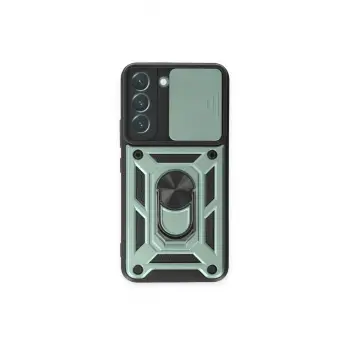 Lopard Samsung Galaxy S24 Kılıf Pars Lens Yüzüklü Silikon - Yeşil