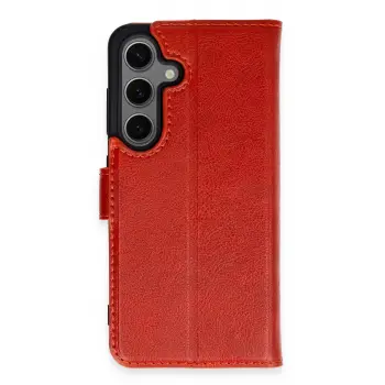 Lopard Samsung Galaxy S24 Kılıf Trend S Plus Kapaklı Kılıf - Kırmızı