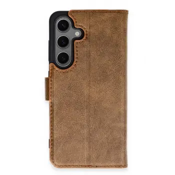 Lopard Samsung Galaxy S24 Kılıf Trend S Plus Kapaklı Kılıf - Taba