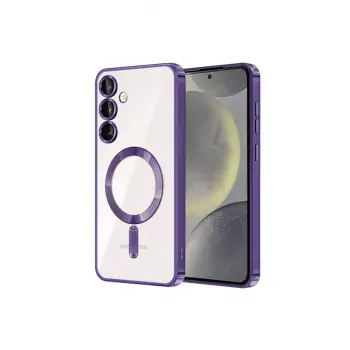 Lopard Samsung Galaxy S24 Plus Kılıf Kross Magneticsafe Kapak - Mor