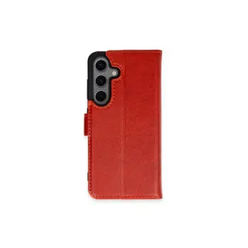 Lopard Samsung Galaxy S24 Plus Kılıf Trend S Plus Kapaklı Kılıf - Kırmızı