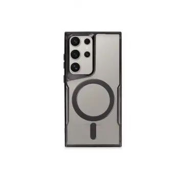 Lopard Samsung Galaxy S24 Ultra Kılıf Boyi Magsafe Silikon Kapak - Siyah