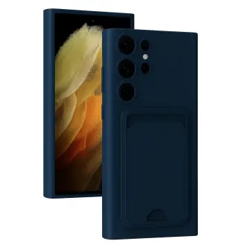 Lopard Samsung Galaxy S24 Ultra Kılıf Kelvin Kartvizitli Silikon - Lacivert