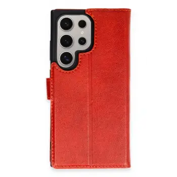 Lopard Samsung Galaxy S24 Ultra Kılıf Trend S Plus Kapaklı Kılıf - Kırmızı