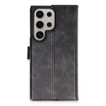 Lopard Samsung Galaxy S24 Ultra Kılıf Trend S Plus Kapaklı Kılıf - Siyah