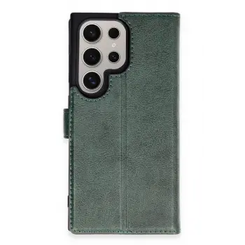 Lopard Samsung Galaxy S24 Ultra Kılıf Trend S Plus Kapaklı Kılıf - Yeşil