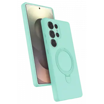 Lopard Samsung Galaxy S24 Ultra Regal Magsafe Standlı Kapak - Su Yeşili