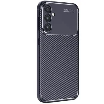 Lopard Samsung Galaxy S25 Kılıf Auto Focus Karbon Kapak - Lacivert