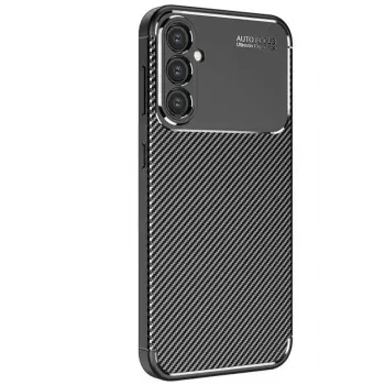 Lopard Samsung Galaxy S25 Kılıf Auto Focus Karbon Kapak - Siyah