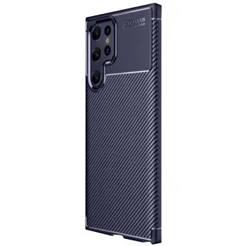 Lopard Samsung Galaxy S25 Ultra Kılıf Auto Focus Karbon Kapak - Lacivert