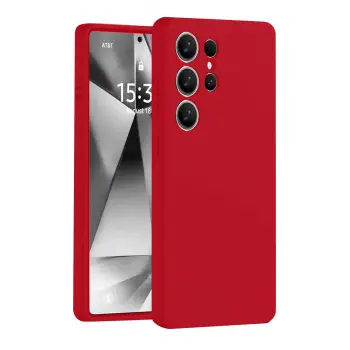 Lopard Samsung Galaxy S25 Ultra Kılıf Nano İçi Kadife Silikon - Kırmızı