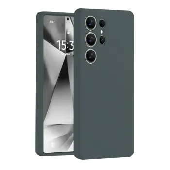 Lopard Samsung Galaxy S25 Ultra Kılıf Nano İçi Kadife Silikon - Koyu Yeşil