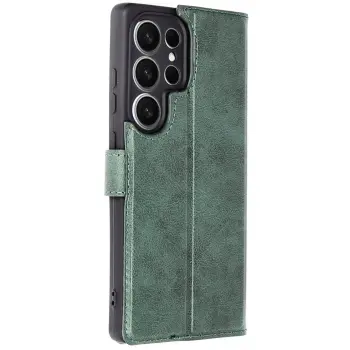 Lopard Samsung Galaxy S25 Ultra Kılıf Trend S Plus Kapaklı Kılıf - Yeşil