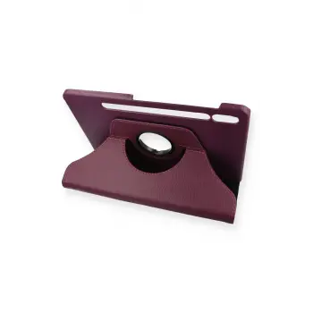 Lopard Samsung Galaxy T870 Tab S7 11 Kılıf 360 Tablet Deri Kılıf - Mürdüm