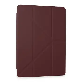 Lopard Samsung Galaxy Tab A9 Kılıf Kalemlikli Mars Tablet Kılıfı - Mürdüm