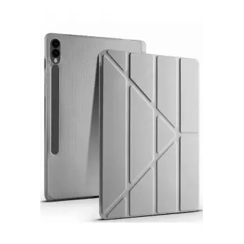 Lopard Samsung Galaxy X510 Tab S9 Fe 11 Kılıf Kalemlikli Mars Tablet Kılıfı - Koyu Gri
