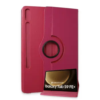 Lopard Samsung Galaxy X610 Tab S9 Fe Plus 12.4 Kılıf 360 Tablet Deri Kılıf - Pembe