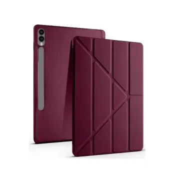 Lopard Samsung Galaxy X610 Tab S9 Fe Plus 12.4 Kılıf Kalemlikli Mars Tablet Kılıfı - Mürdüm