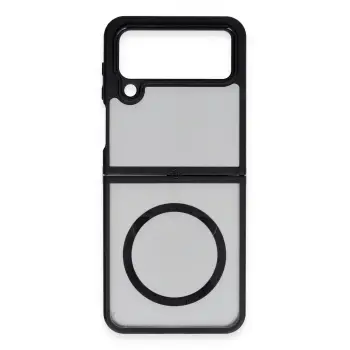 Lopard Samsung Galaxy Z Flip 4 Kılıf Blur Fold Magsafe Kapak - Mat Siyah