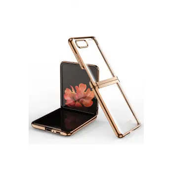 Lopard Samsung Galaxy Z Flip 4 Kılıf Fold Element Kapak - Gold