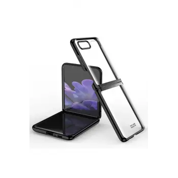 Lopard Samsung Galaxy Z Flip 4 Kılıf Fold Element Kapak - Siyah