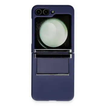 Lopard Samsung Galaxy Z Flip 5 Kılıf Belt Flip Kapak - Lacivert