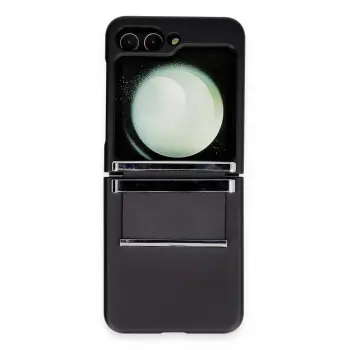 Lopard Samsung Galaxy Z Flip 6 Kılıf Belt Flip Kapak - Siyah