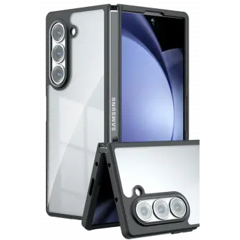 Lopard Samsung Galaxy Z Fold 5 Kılıf Blur Fold Kapak - Siyah