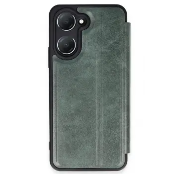 Lopard Vivo Y18 Kılıf Flip Cover - Koyu Yeşil