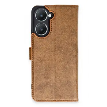 Lopard Vivo Y18 Kılıf Trend S Plus Kapaklı Kılıf - Taba