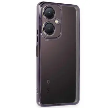 Lopard Vivo Y27 Kılıf Razer Lensli Silikon - Mor