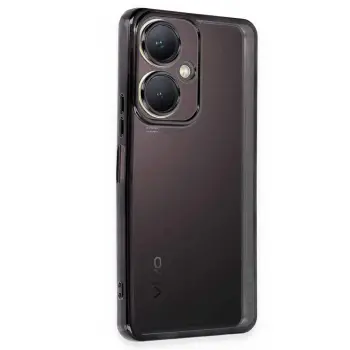 Lopard Vivo Y27 Kılıf Razer Lensli Silikon - Siyah