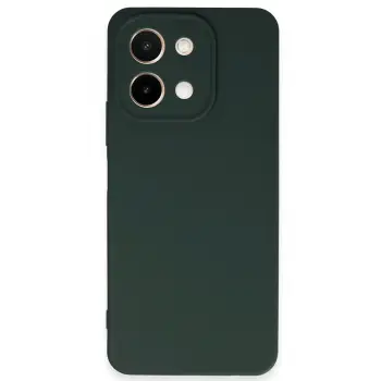 Lopard Vivo Y28 Kılıf First Silikon - Koyu Yeşil