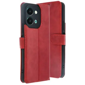 Lopard Vivo Y28 Kılıf Trend S Plus Kapaklı Kılıf - Kırmızı