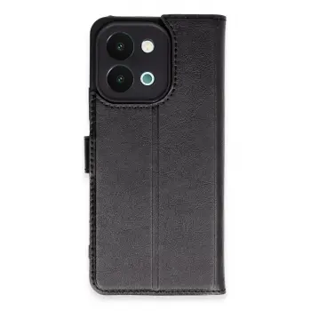 Lopard Vivo Y28 Kılıf Trend S Plus Kapaklı Kılıf - Siyah
