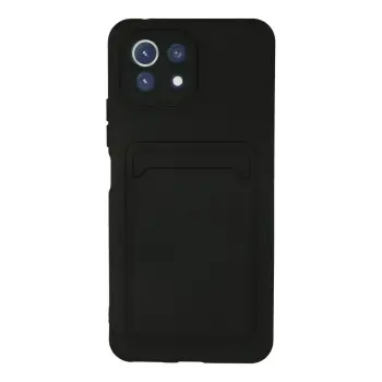 Lopard Xiaomi Mi 11 Lite Kılıf Kelvin Kartvizitli Silikon - Siyah