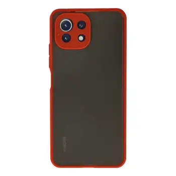 Lopard Xiaomi Mi 11 Lite Kılıf Montreal Silikon Kapak - Kırmızı