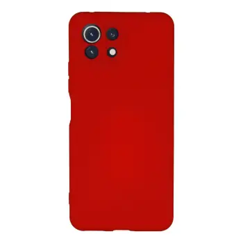 Lopard Xiaomi Mi 11 Lite Kılıf Nano İçi Kadife Silikon - Kırmızı
