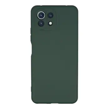 Lopard Xiaomi Mi 11 Lite Kılıf Nano İçi Kadife Silikon - Koyu Yeşil