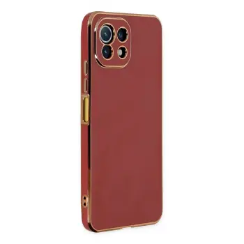 Lopard Xiaomi Mi 11 Lite Kılıf Volet Silikon - Kırmızı