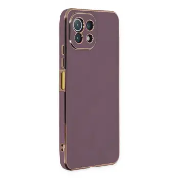 Lopard Xiaomi Mi 11 Lite Kılıf Volet Silikon - Mor