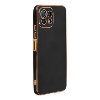 Lopard Xiaomi Mi 11 Lite Kılıf Volet Silikon - Siyah