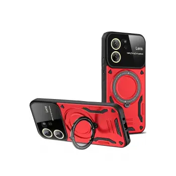 Lopard Xiaomi Mi 13t Pro Kılıf Joy Lens Standlı Kapak - Kırmızı