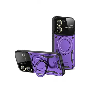Lopard Xiaomi Mi 13t Pro Kılıf Joy Lens Standlı Kapak - Mor