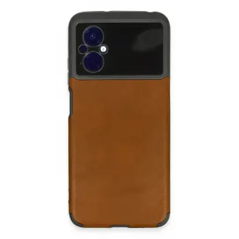Lopard Xiaomi Poco M5 Kılıf Loop Deri Silikon - Kahverengi