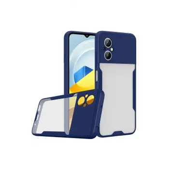 Lopard Xiaomi Poco M5 Kılıf Platin Silikon - Lacivert